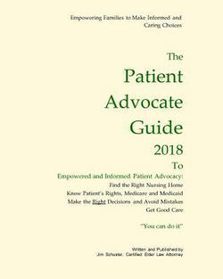 Patient Advocate Guide 2018|James Schuster