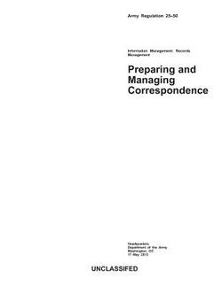 Preparing and Managing Correspondence|Department Of the Army