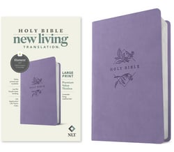 NLT Large Print Premium Value Thinline Bible, Filament Enabled (Leatherlike, Lavender Song)|New Living Translation