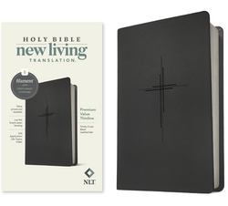 NLT Premium Value Thinline Bible, Filament Enabled (Leatherlike, Trinity Cross Black)|New Living Translation