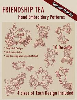 Friendship Tea Hand Embroidery Patterns|Stitchx Embroidery