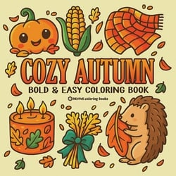 Bold & Easy Cozy Autumn Coloring Book|Revive Coloring Books