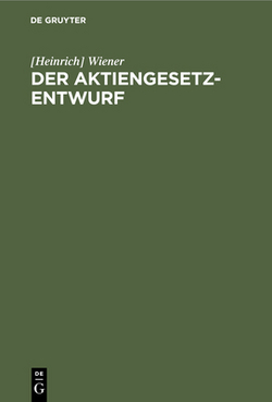 Der Aktiengesetz-Entwurf|Wiener