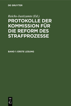 Erste Lesung|Reichs-Justizamte