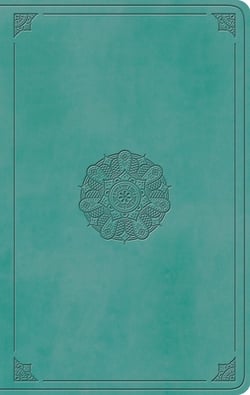 ESV Large Print Value Thinline Bible (Trutone, Turquoise, Emblem Design)|Esv Bibles